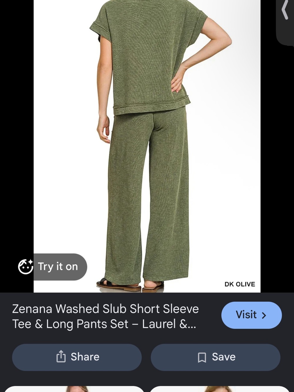 Zenana Outfitters Heathered Sage Green Pullover Sweater - Picture 5 of 6